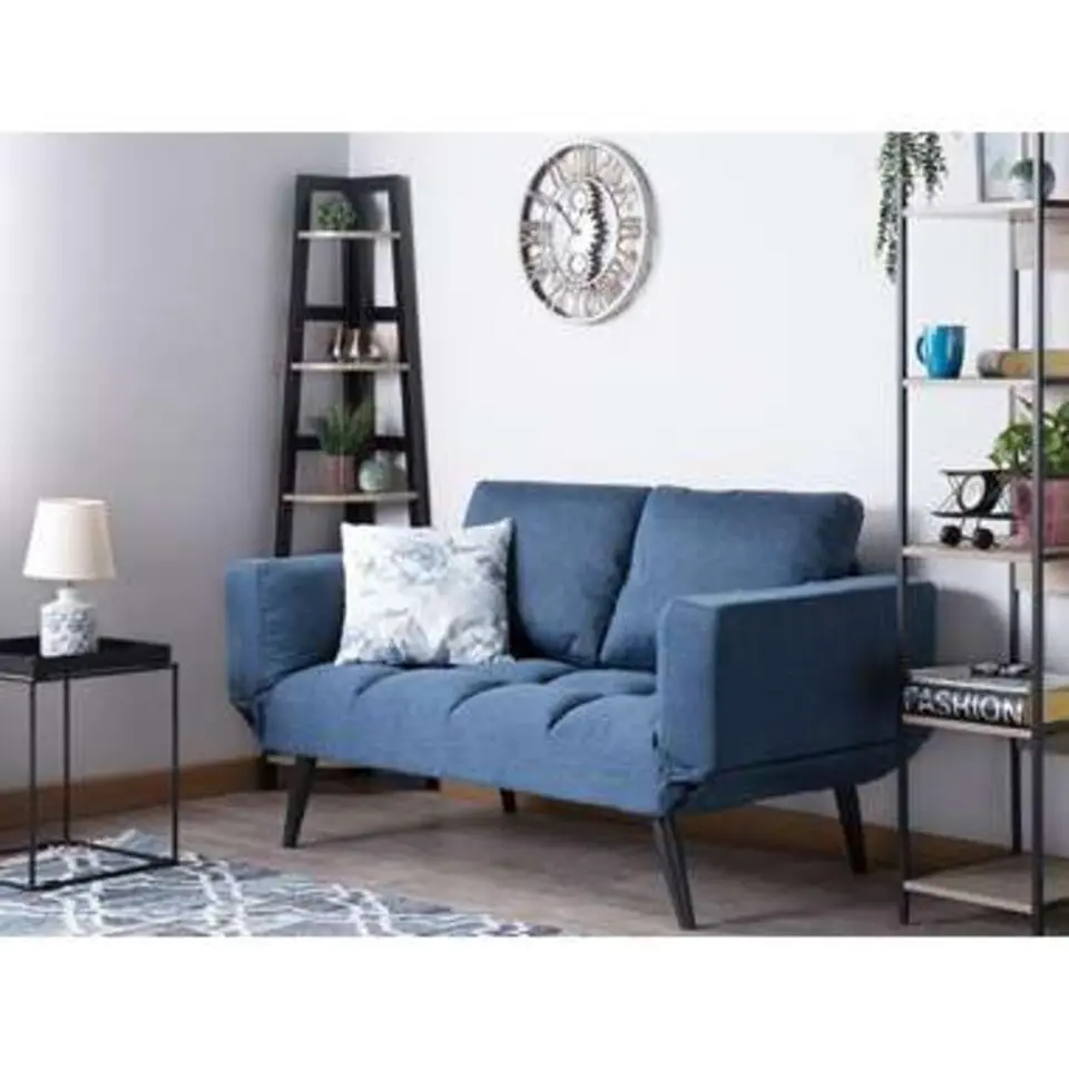 BREKKE - Slaapbank - Blauw - Polyester