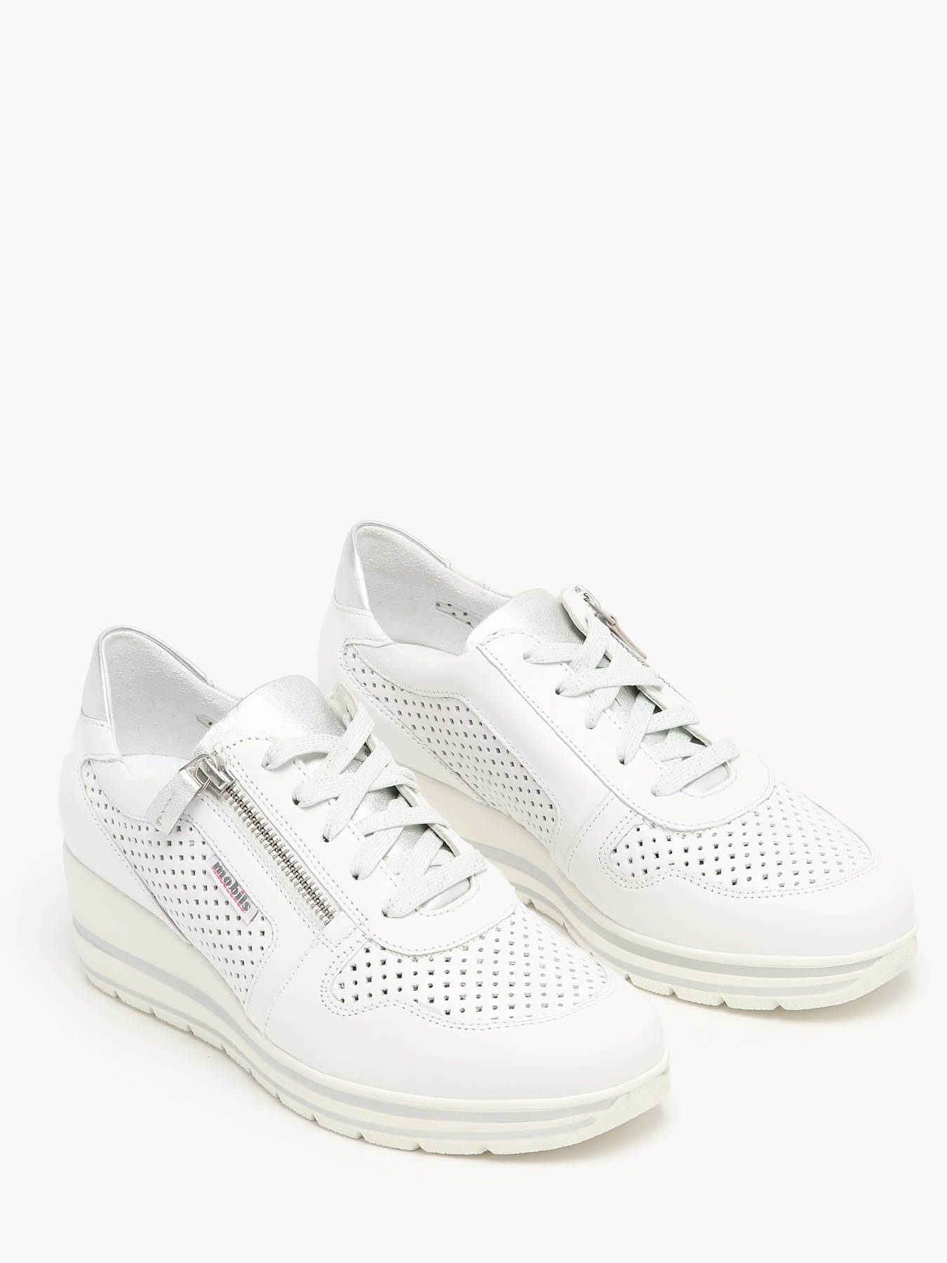Sneakers talon compens en cuir MEPHISTO
