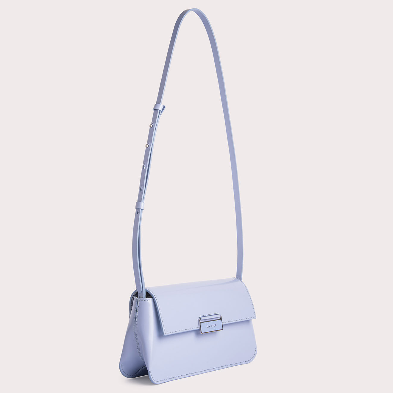By Far Sac à main en Cuir Tilda Pochette bleu lavande -  11x22x5.5 cm