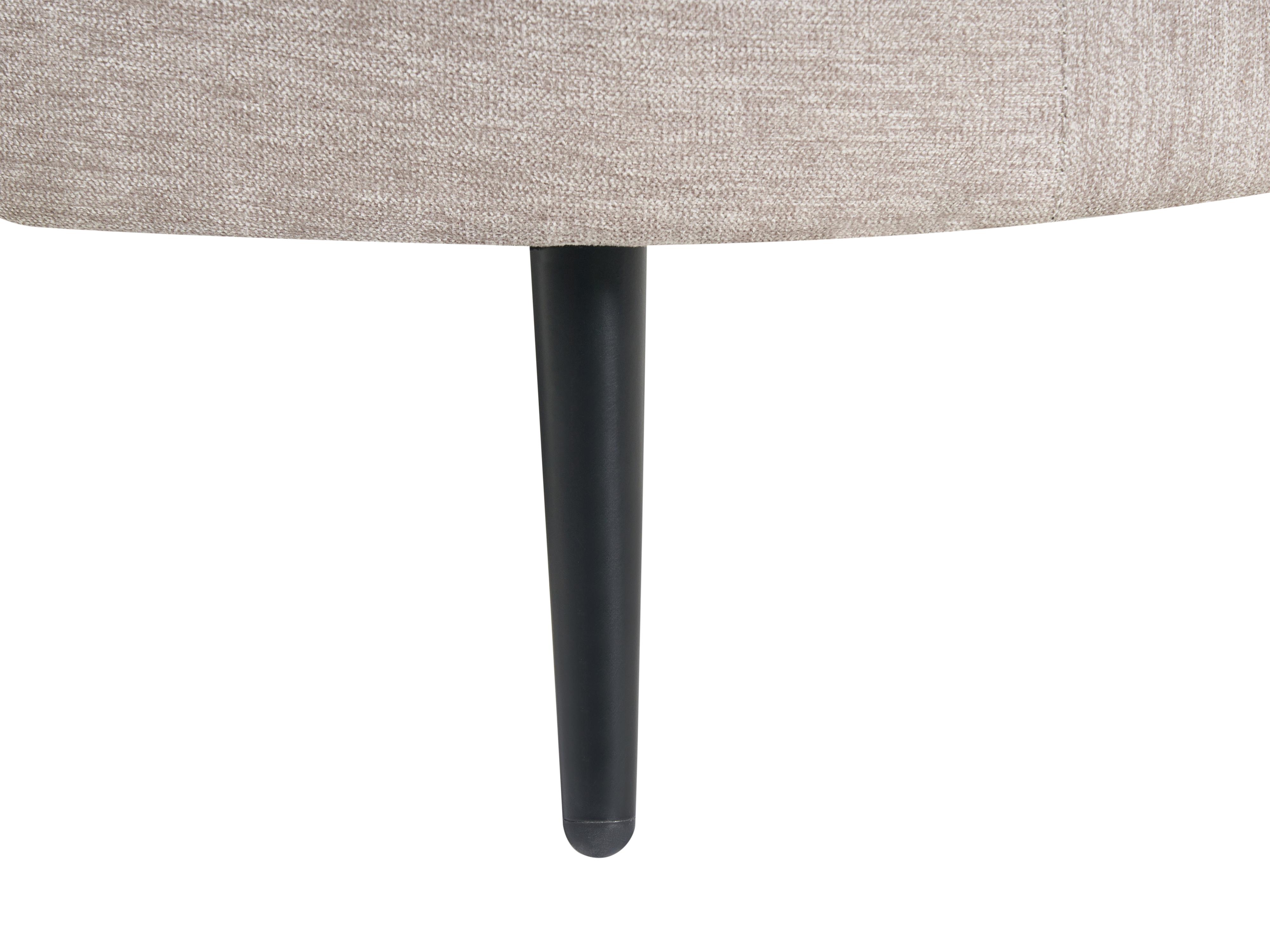 Rechtszijdige chaise longue VALREAS Stof Taupe