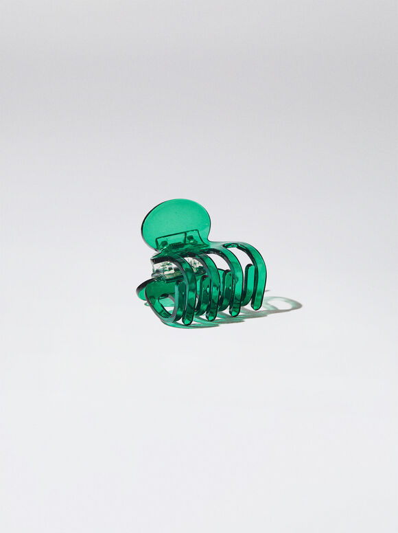 Presilha de cabelo de resina - Verde