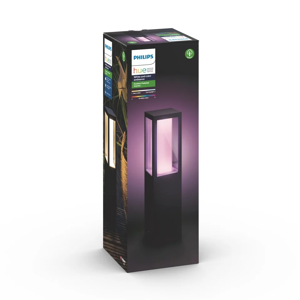 Philips Hue - Impress Pedestal 220V Outdoor - White & Color Ambiance -S