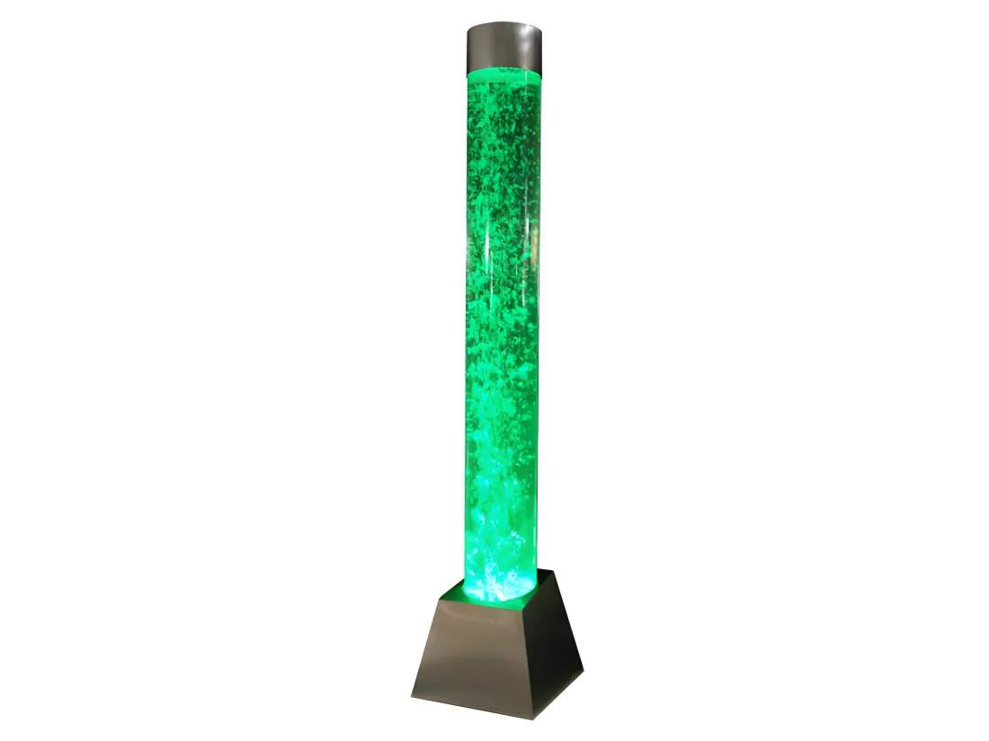 Colonne de bulles d'eau - LEDs à couleur changeante - Argenté - H. 130 cm - WOBY