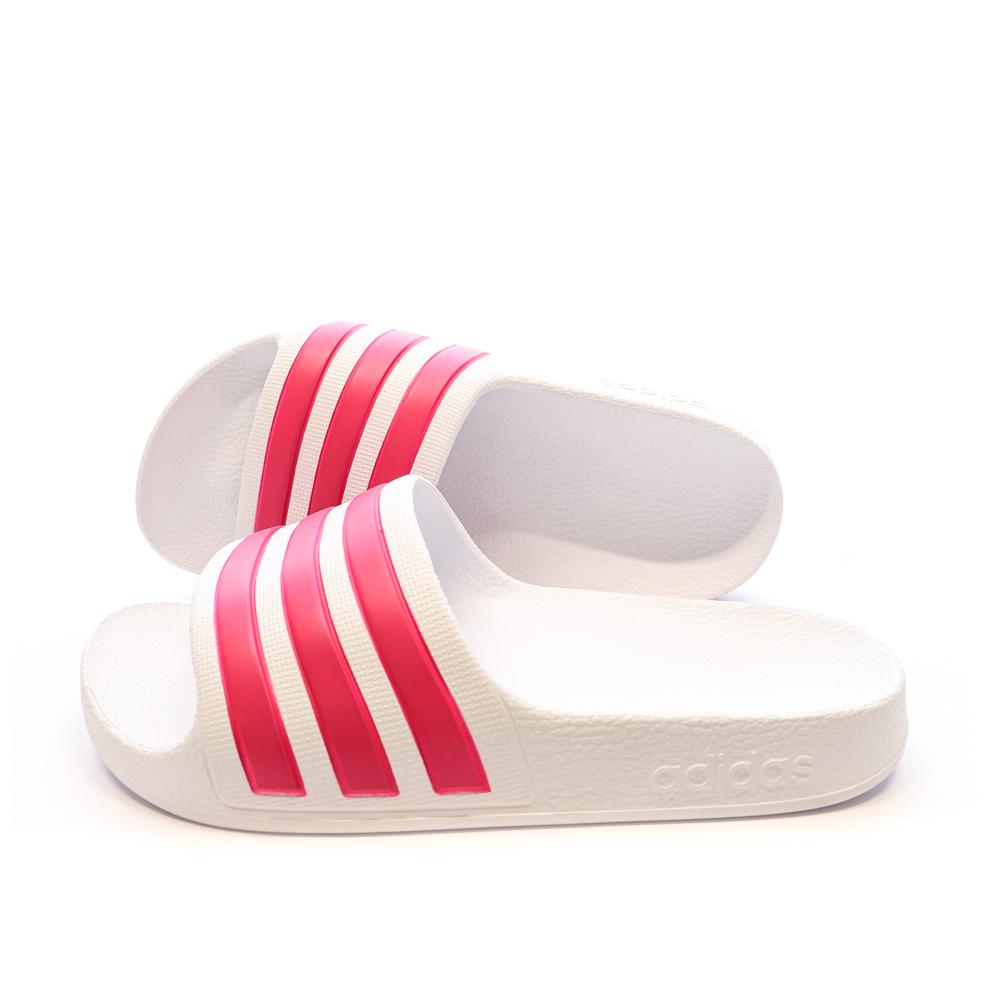 Adidas Claquettes Blanc/Rose Fille Adidas Adilette Aqua
