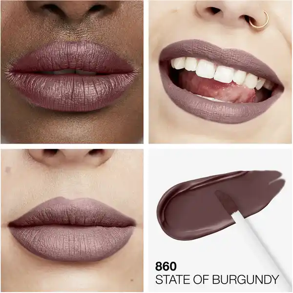 Lasting Perfection Mega Matte Liquid Lip Color, Fb. 860 State of Burgundy