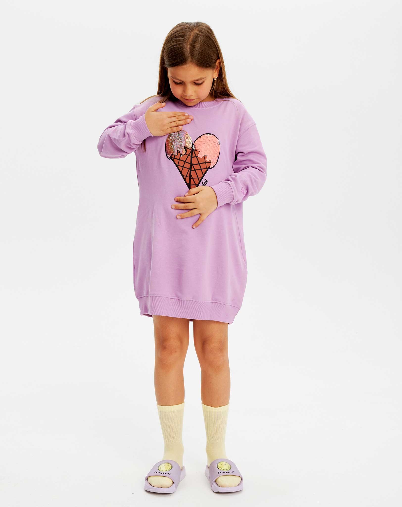 Sweatkleid JOLENE in lavender herb