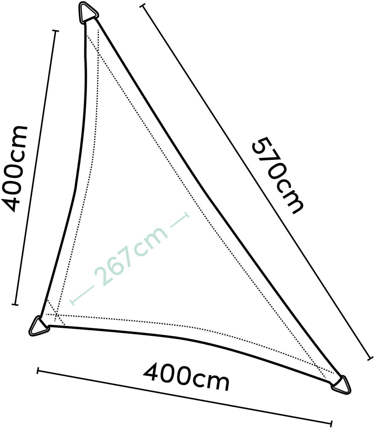 Platinum schaduwdoek driehoek Sun & Shade Coolfit wit 400 x 570 cm