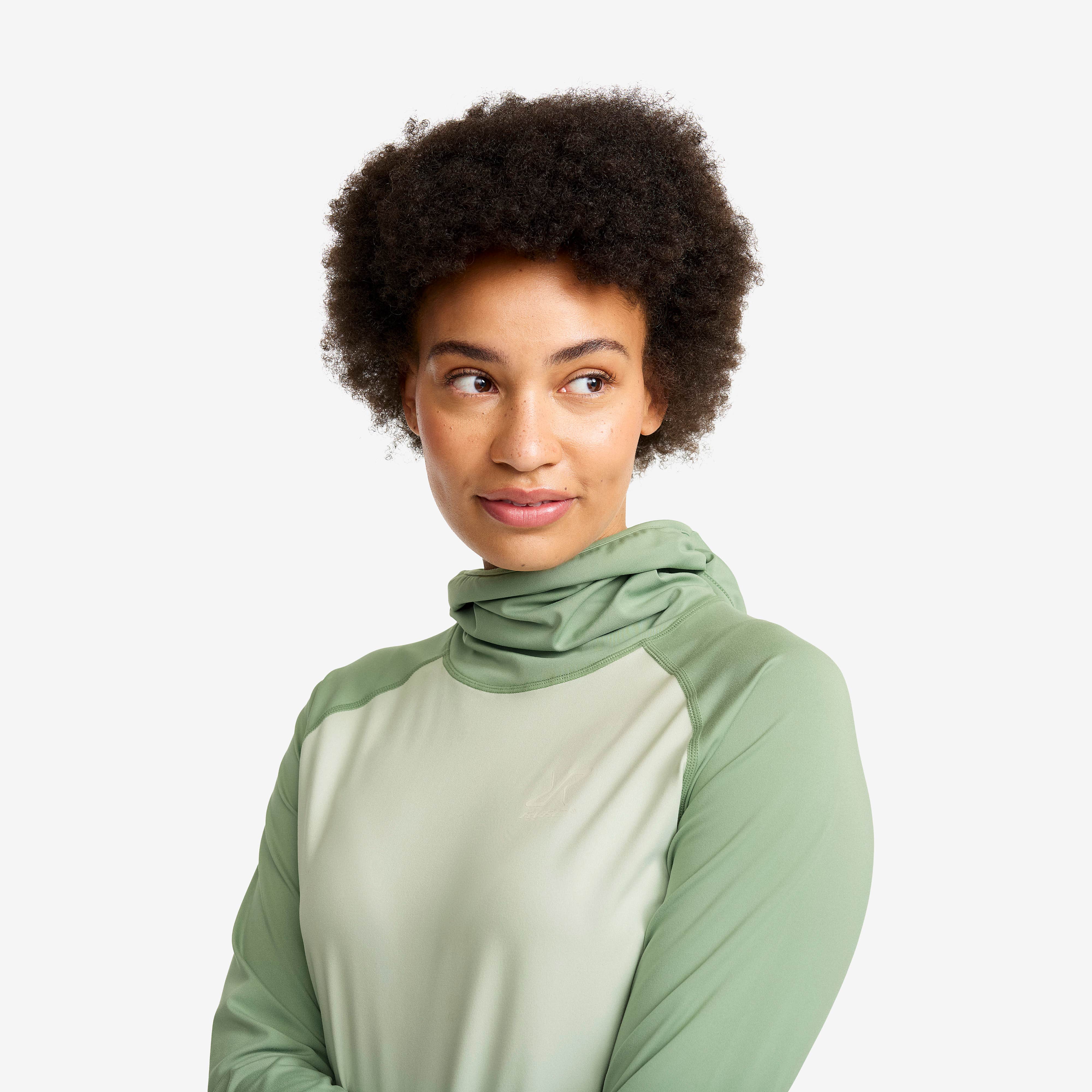 Uphill Balaclava Top Dame Mercury/Iceberg Green