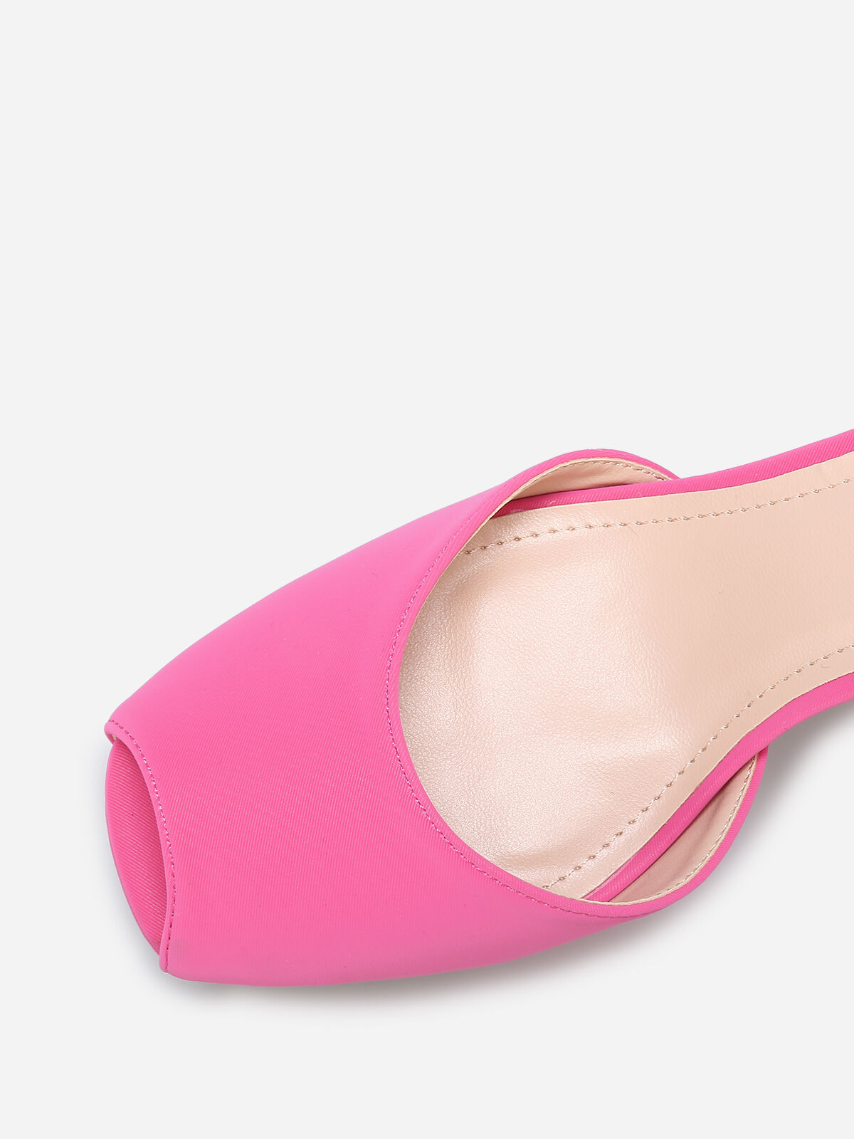 Escarpins peep toes à plateforme- Fuchsia