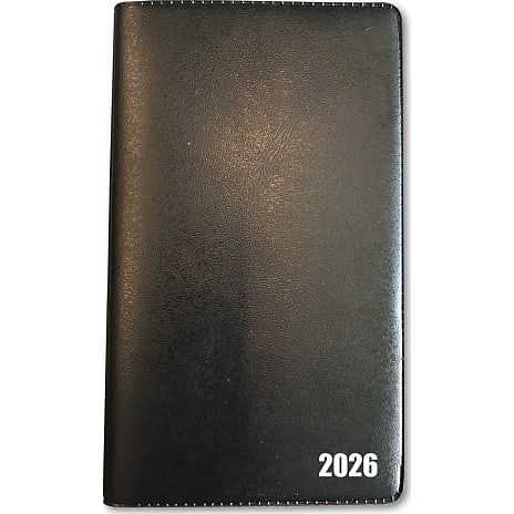 Kalender 2026 - sort kunstlæder