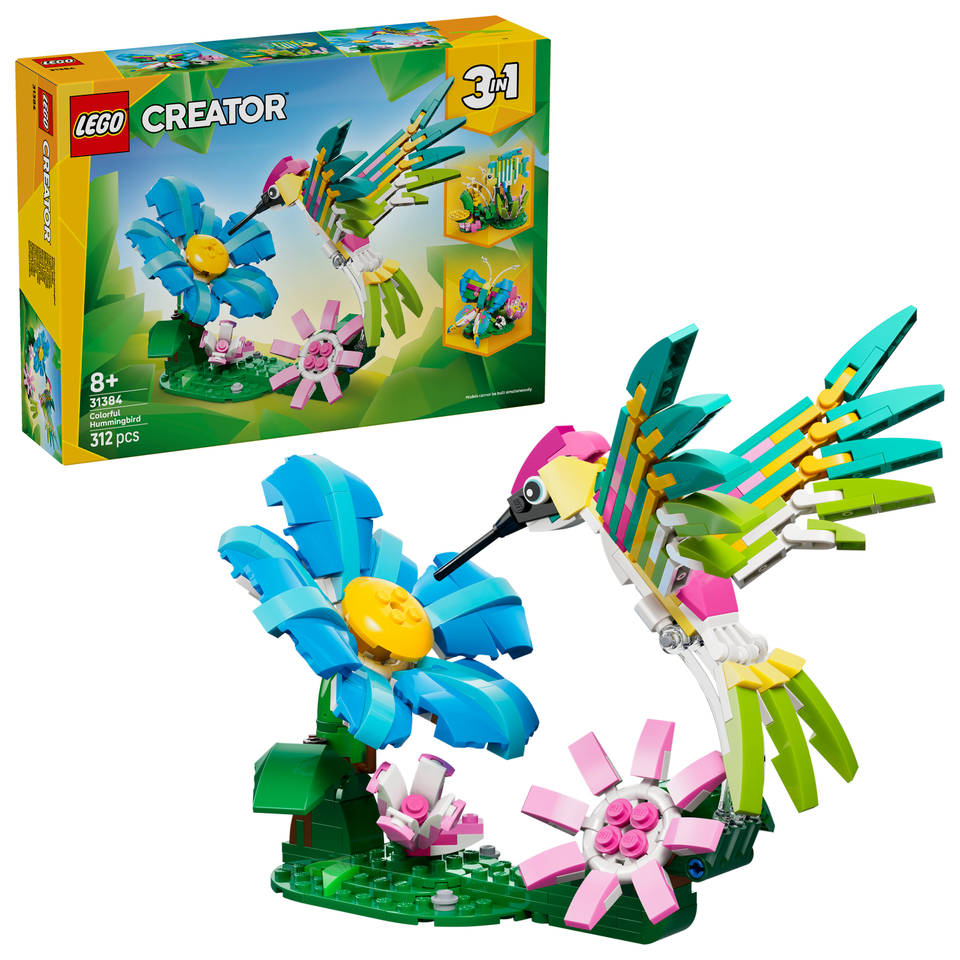 LEGO Creator 3-in-1 wilde dieren: kleurrijke kolibrie 31384