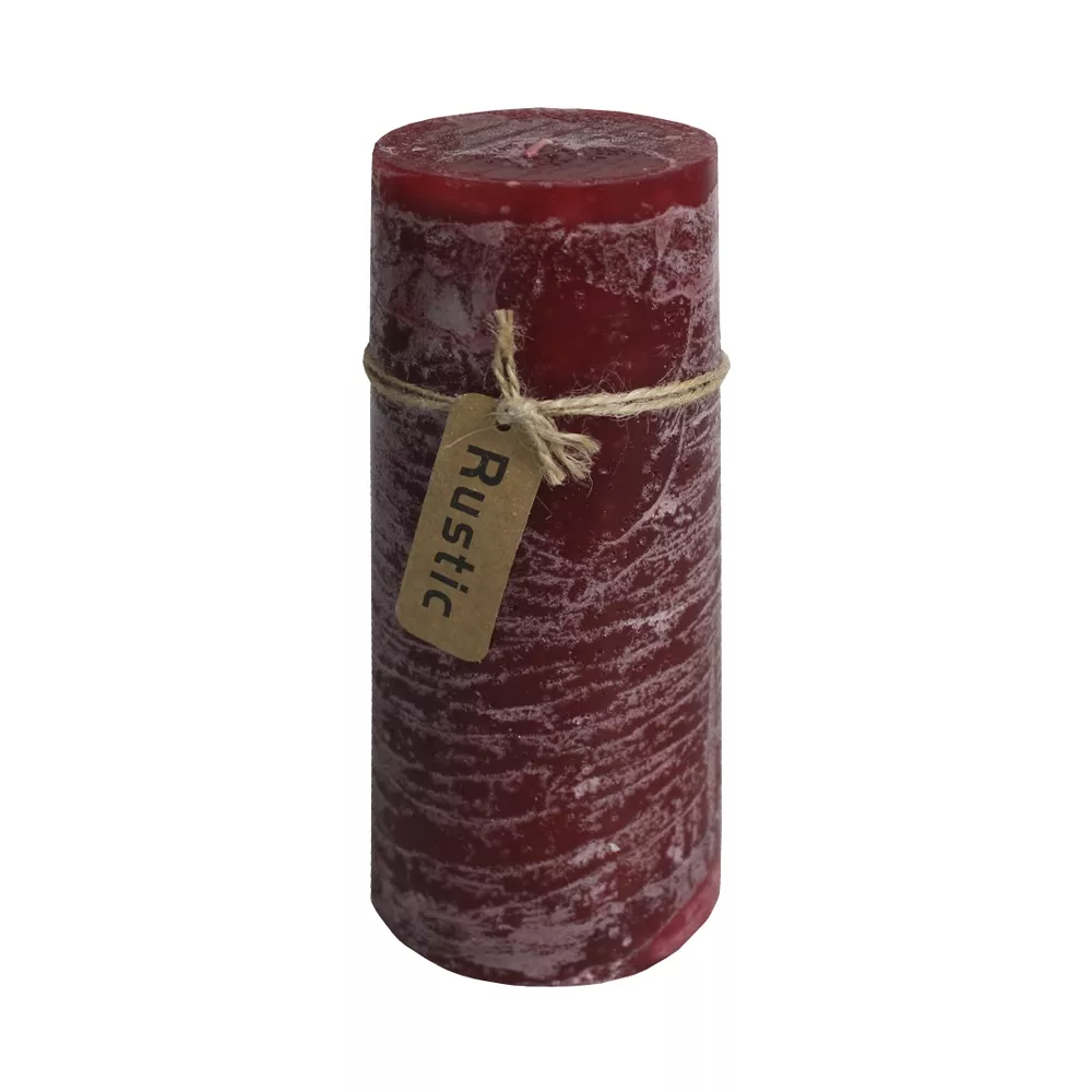 FS-STAR Kerze Rustic 7 x 18 cm bordeaux