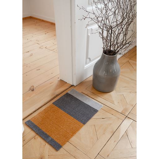 Tica Copenhagen Stripe Horisontal Gulvtæppe, Lys Grå/Grå/Dijon, 40x60 cm