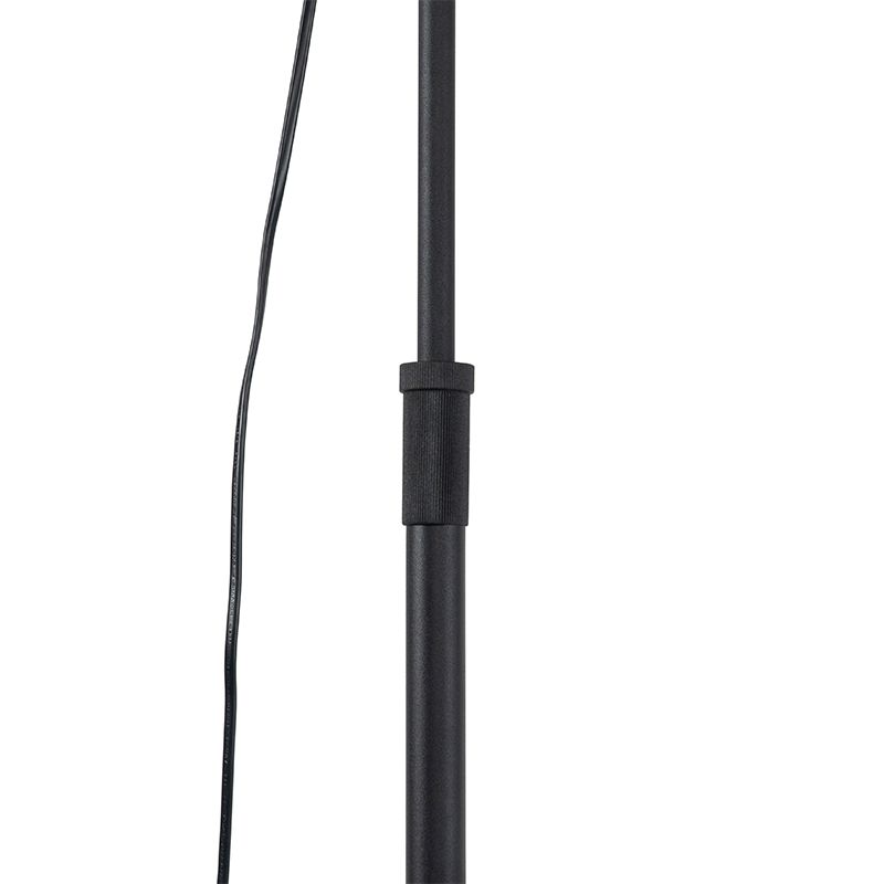 Vloerlamp zwart met goud 35 cm verstelbaar - Magnax