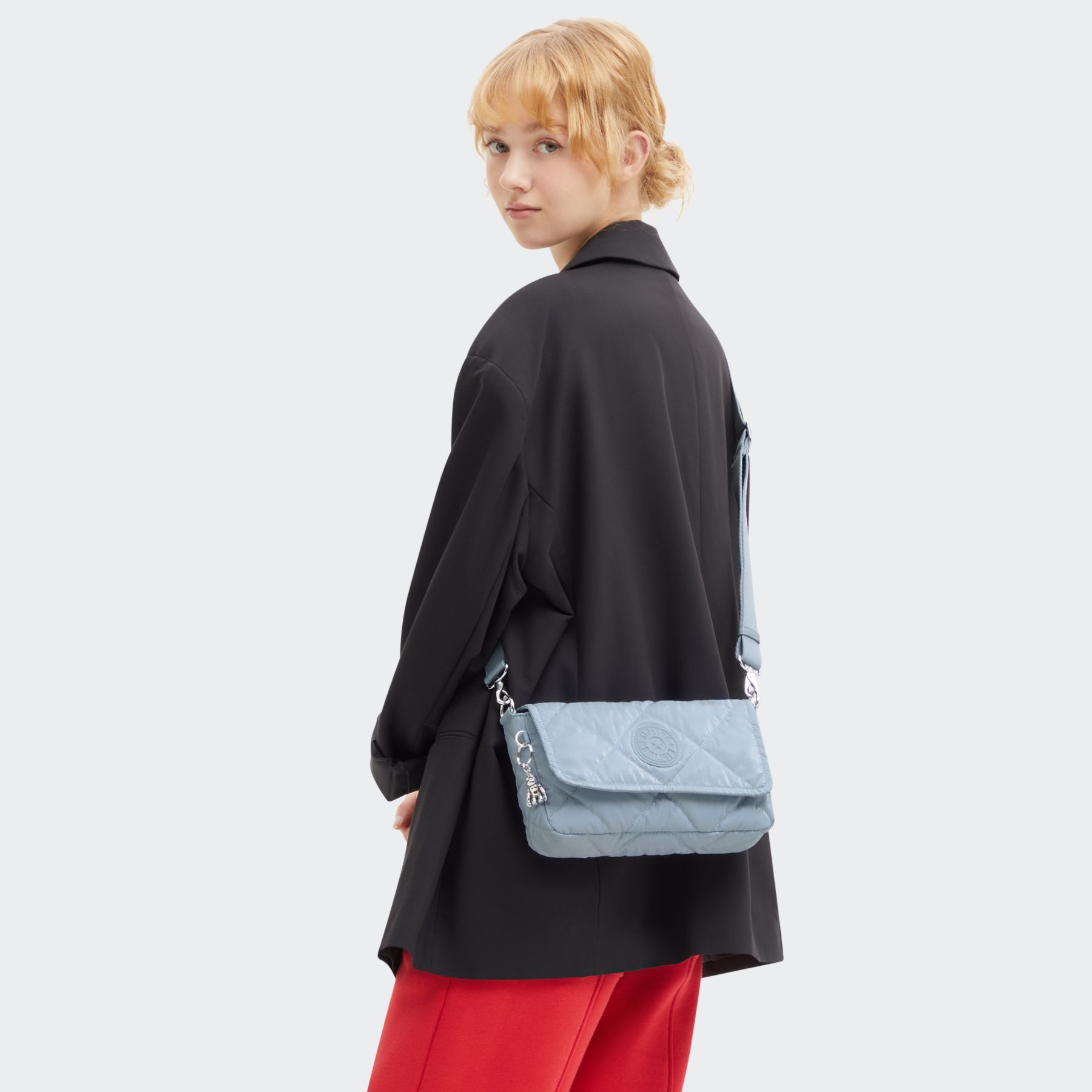 ARAS Petit sac à bandoulière avec sangle amovible - Glowing Blue Quilt