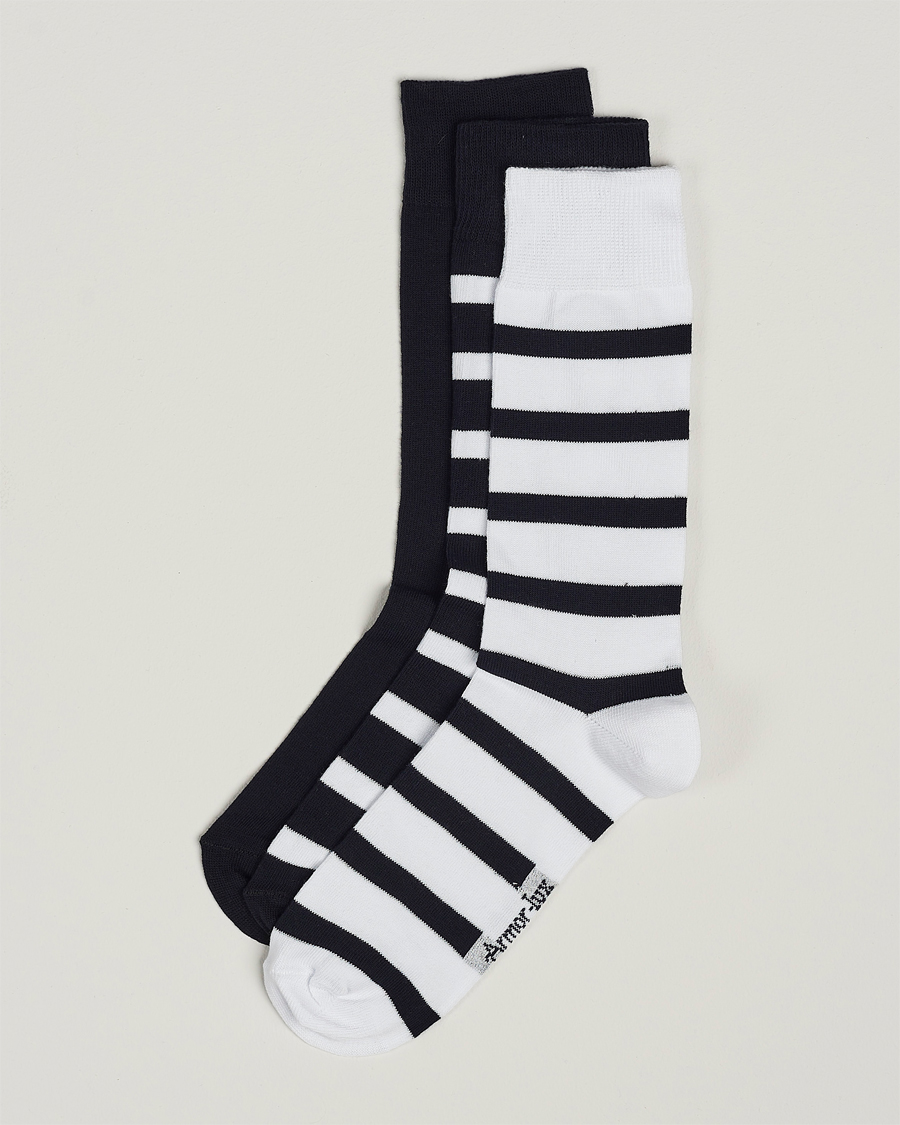 Armor-lux 3-Pack Loer Socks Navy/White