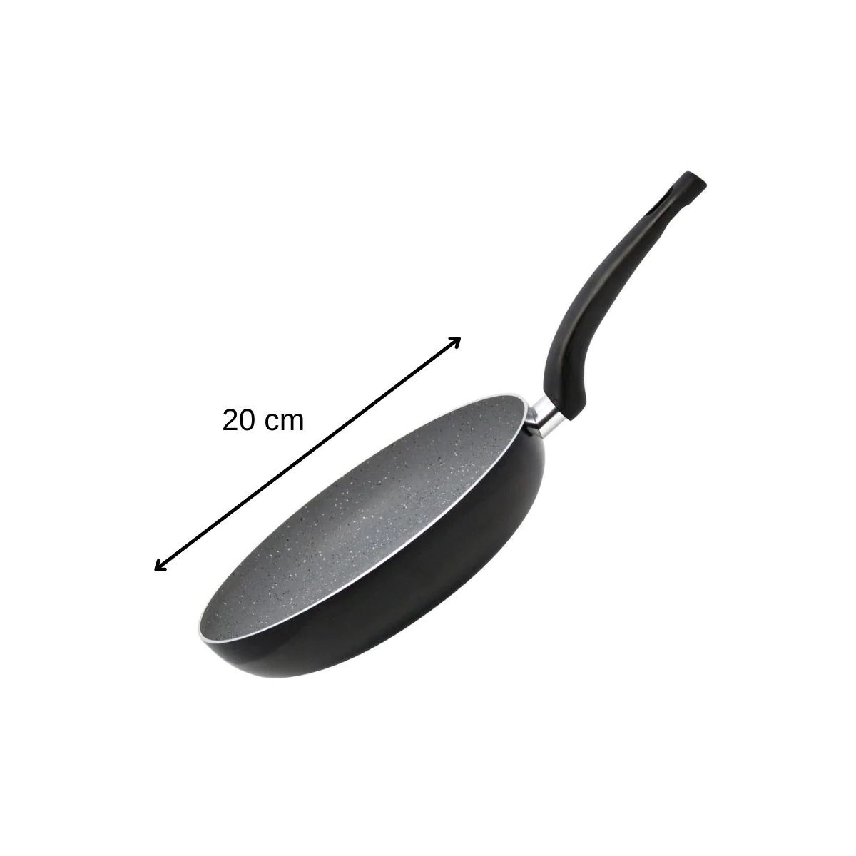 Poêle à frire en aluminium avec couvercle en verre de 25 cm Dolomit El