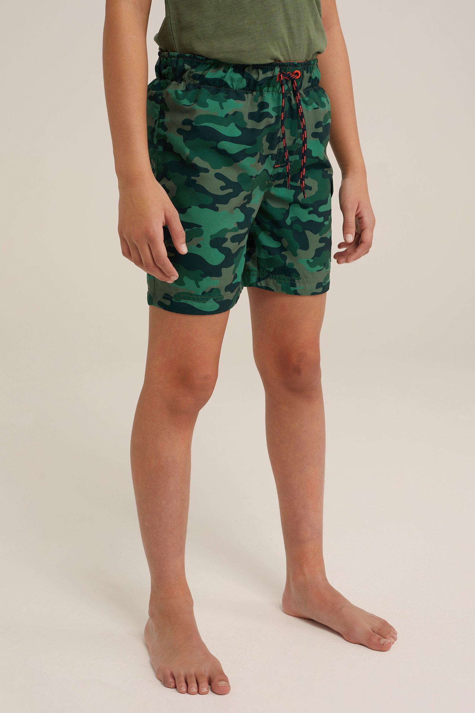 Jongens zwemshort met dessin WE Fashion Donkergroen