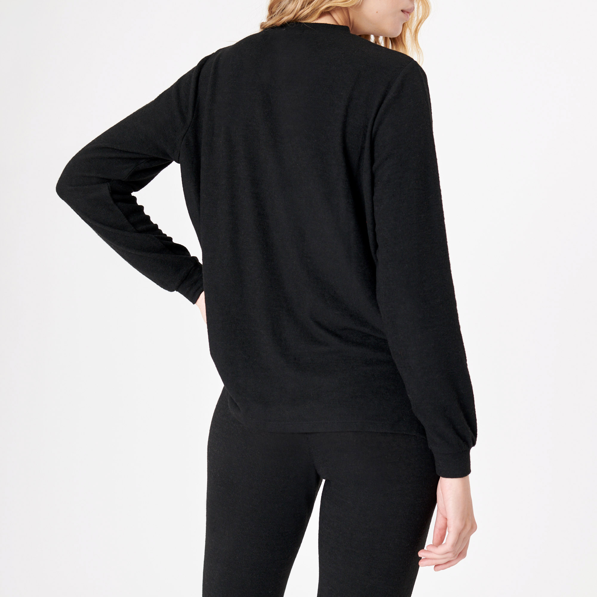 t-shirt manches longues uni en maille