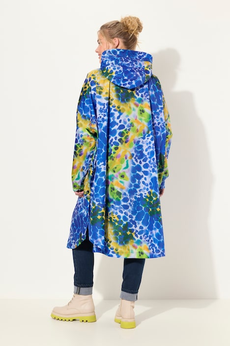 Funktions-Regencape, Unisex, Print, Kapuze