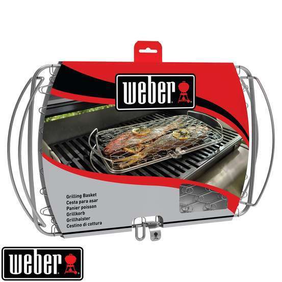 Grand panier à poisson flexible pour barbecue en inox - 46x28,4 cm