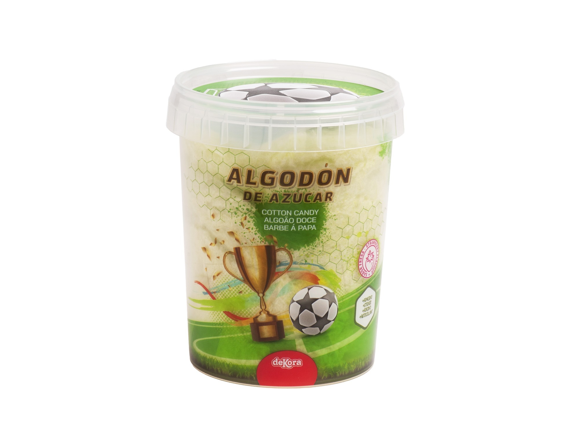 ALGODÃO DOCE DEKORA FUTEBOL   ADESIVOS 30 G