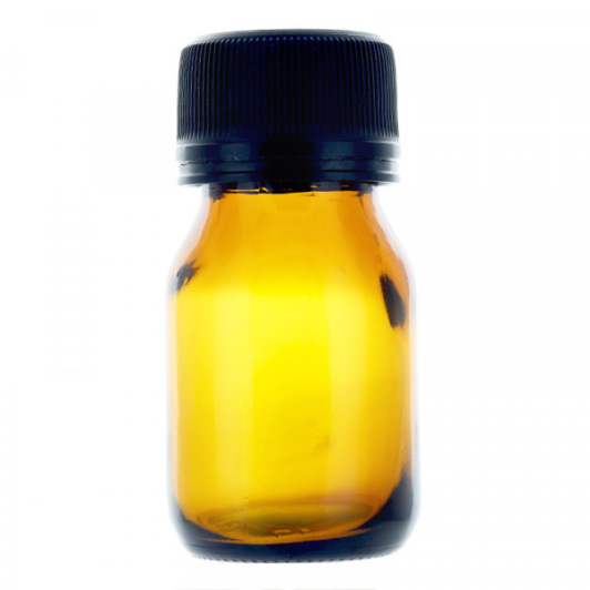 Flacon en verre brun Cooper
