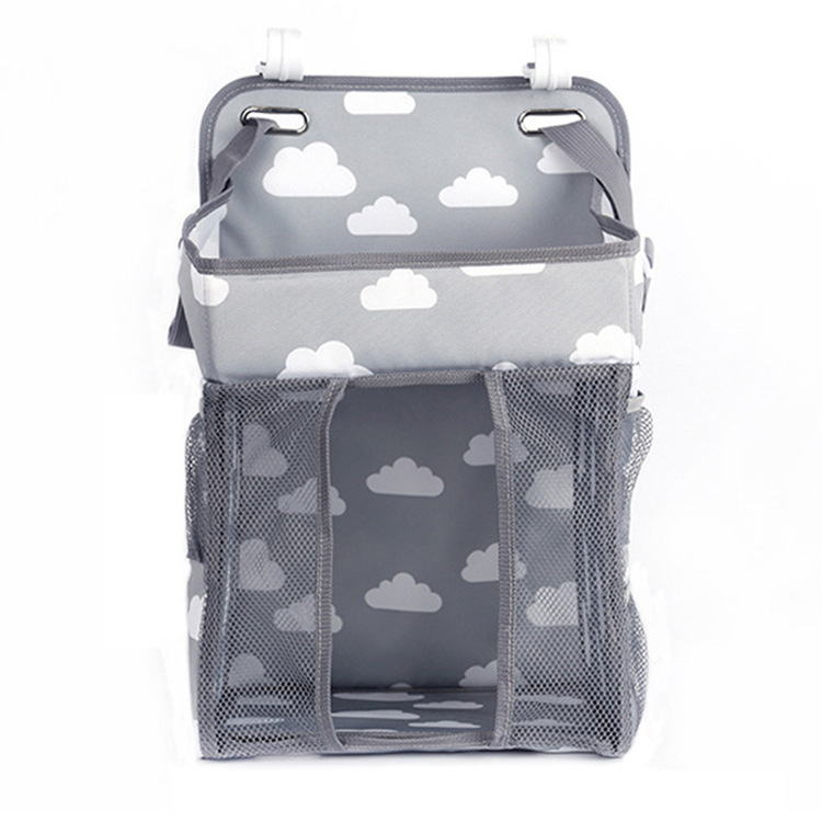 Wickeltisch Organizer Tasche Fächer für Windeln / Pflegeartikel / Kleidung / Spielzeug - Grau