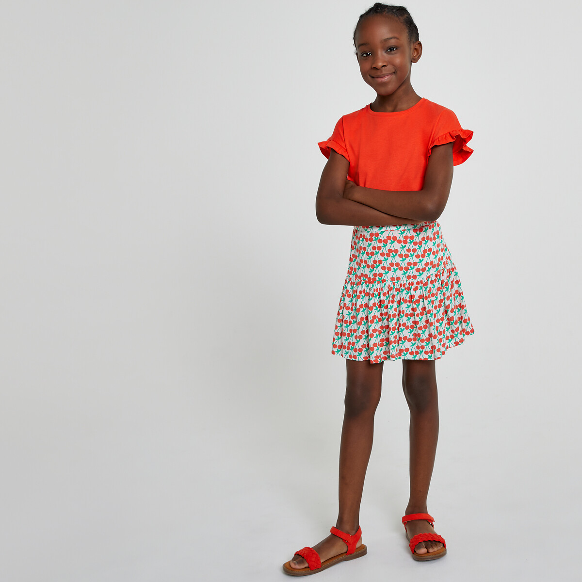 COLEÇÕES LA REDOUTE<br>Saia curta, estampada