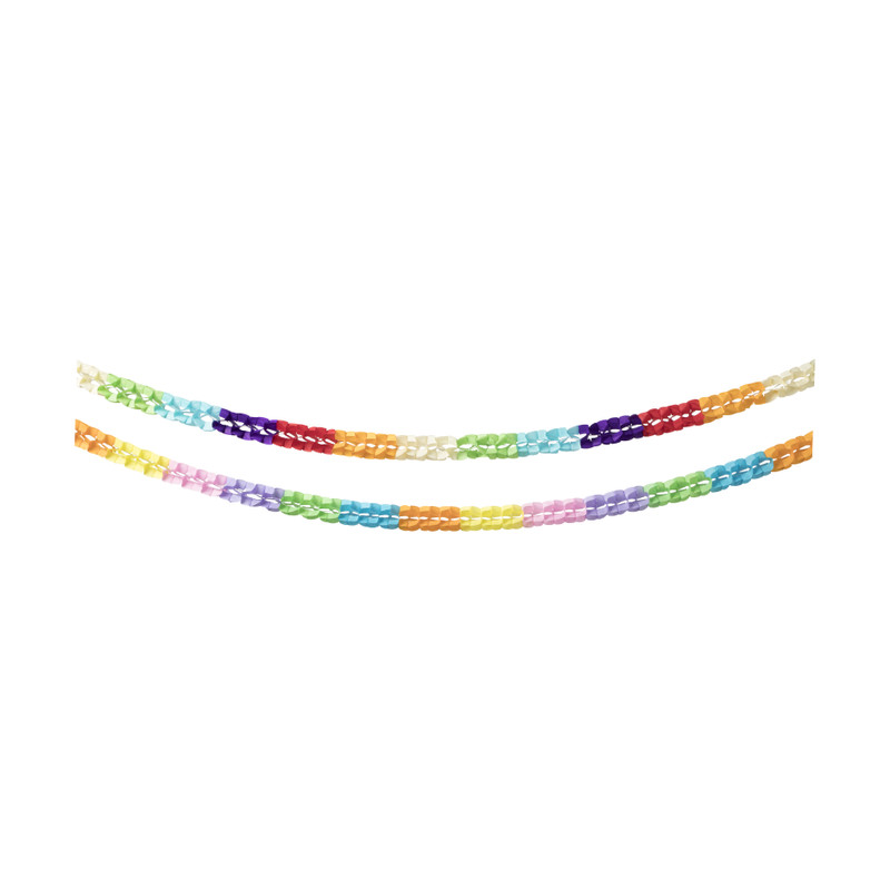 Regenboog guirlande - 2,5 meter - set van 2