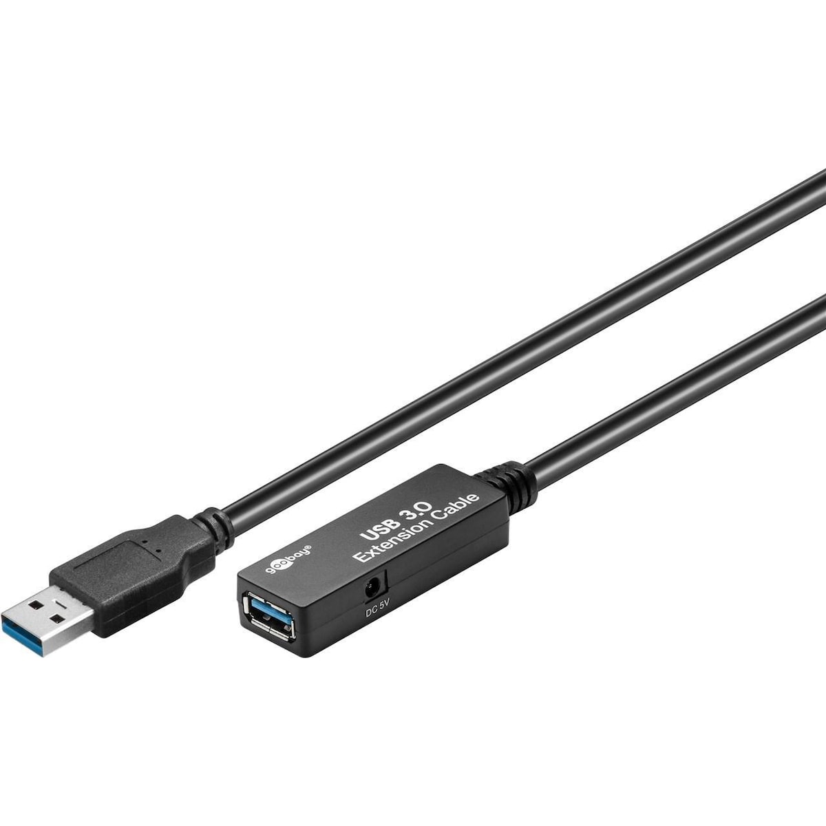Goobay Active USB 3.0 skjøtekabel, svart