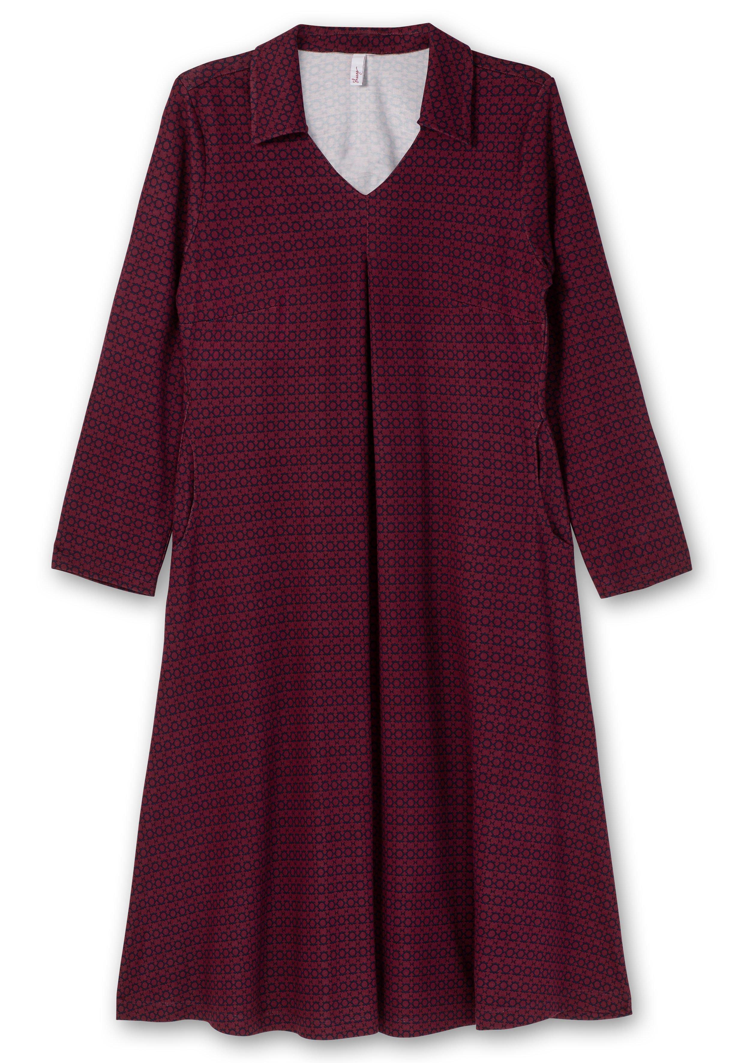 Shirtkleid in A-Linie, mit Kragen und Kellerfalte