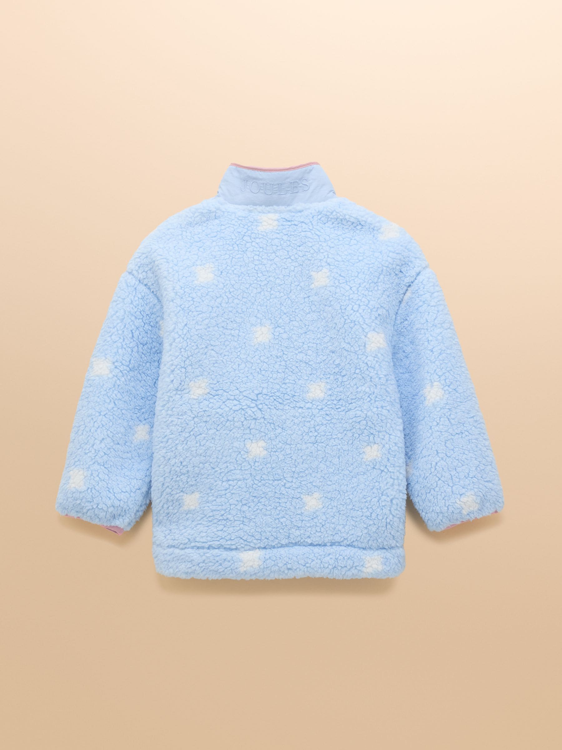 Blauw - Joules - Tilly - Fleece met korte rits voor meisjes
