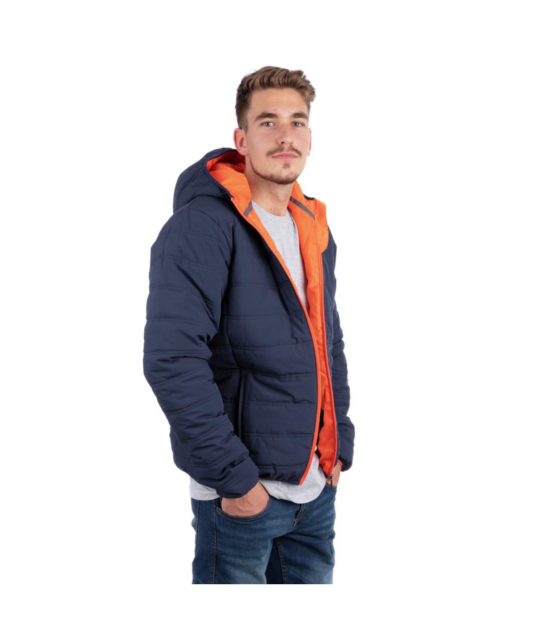 Blouson de travail Matelassé Moon Marine/Orange