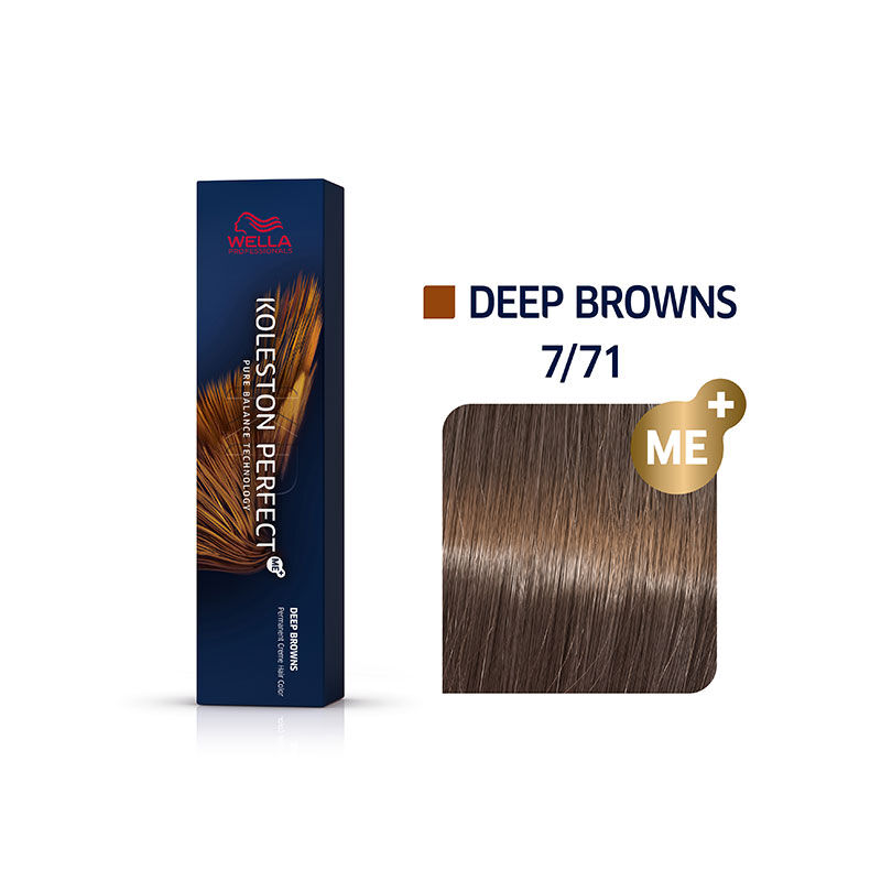 Coloration permanente Koleston Perfect Me+ 7/71 blond marron cendré