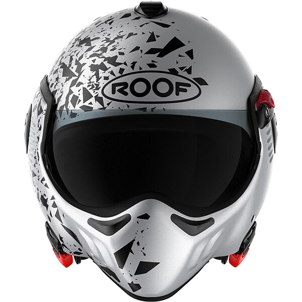 Roof - Casque Boxer Alpha Blackstar Argent / Noir Mat