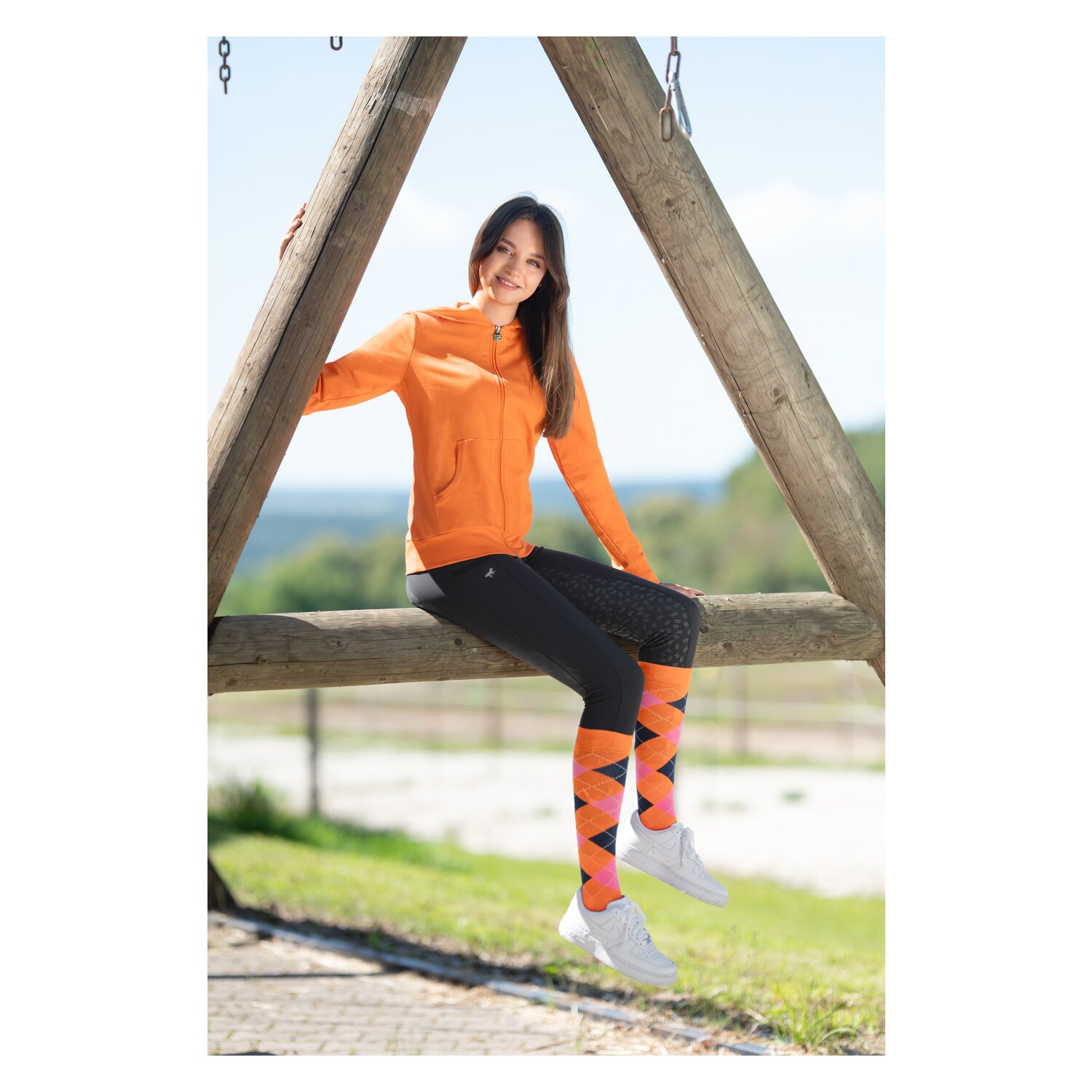 RIDE now Funktions-Sweatjacke  - orange flame