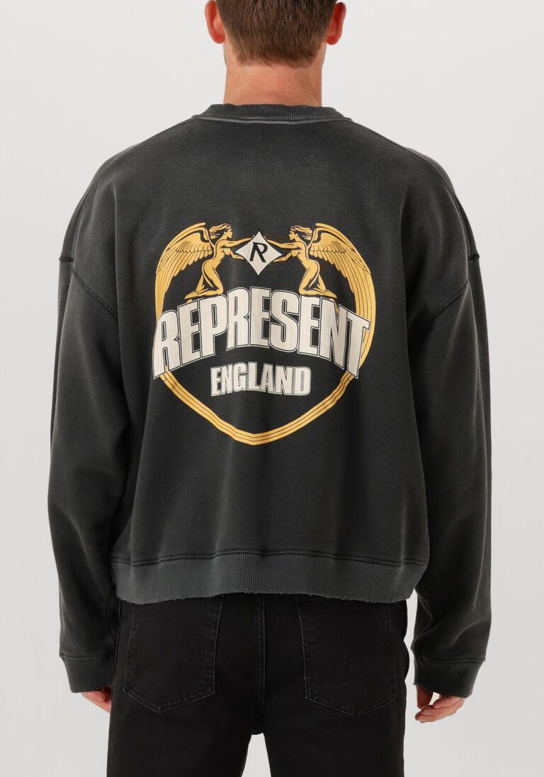 donkergrijze represent trui angel border sweatshirt