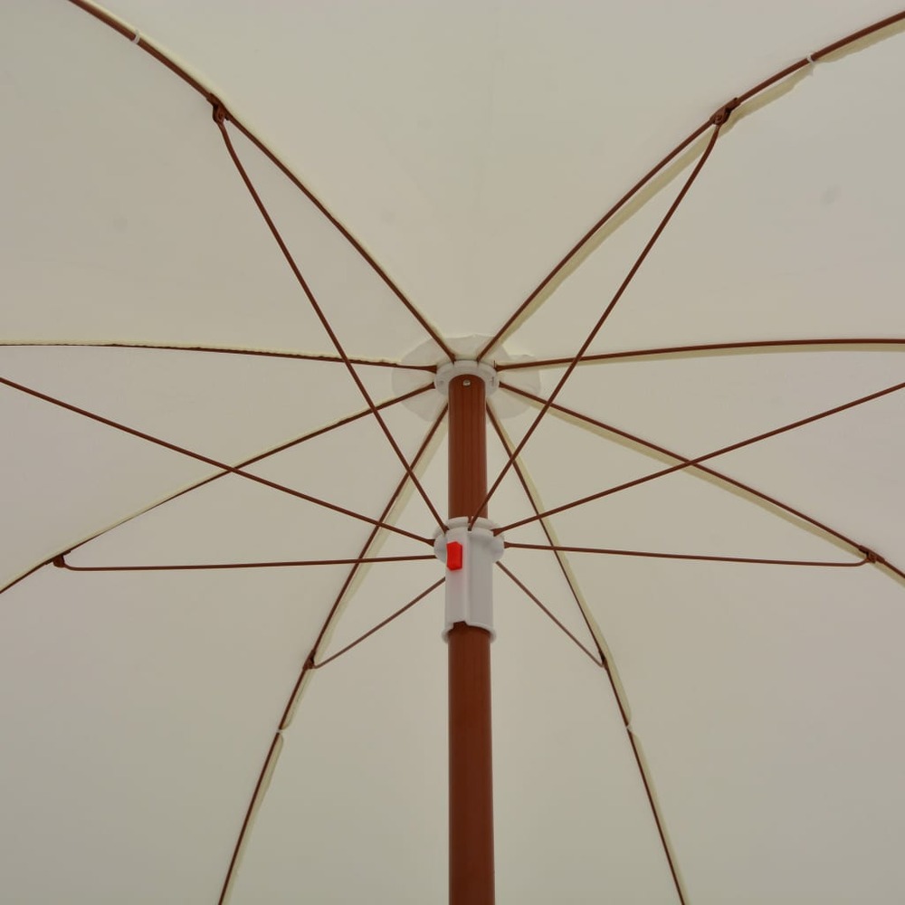 Parasol avec mât en acier 240 cm sable