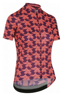 Maillot Manches Courtes Femme Assos Fastlane Diamond Crazy Rouge