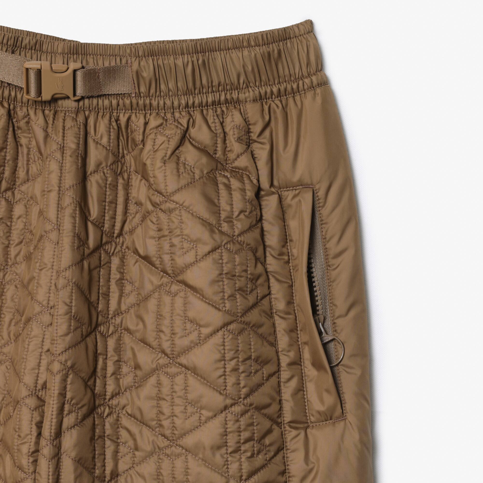 Pantalon de survêtement paddé motif monogramme Pantalons de survêtement - Marron - Lacoste - Femme