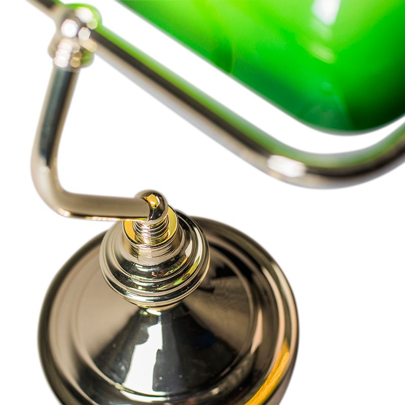 Smart tafellamp messing met groen glas incl. Wifi P45  - Banker
