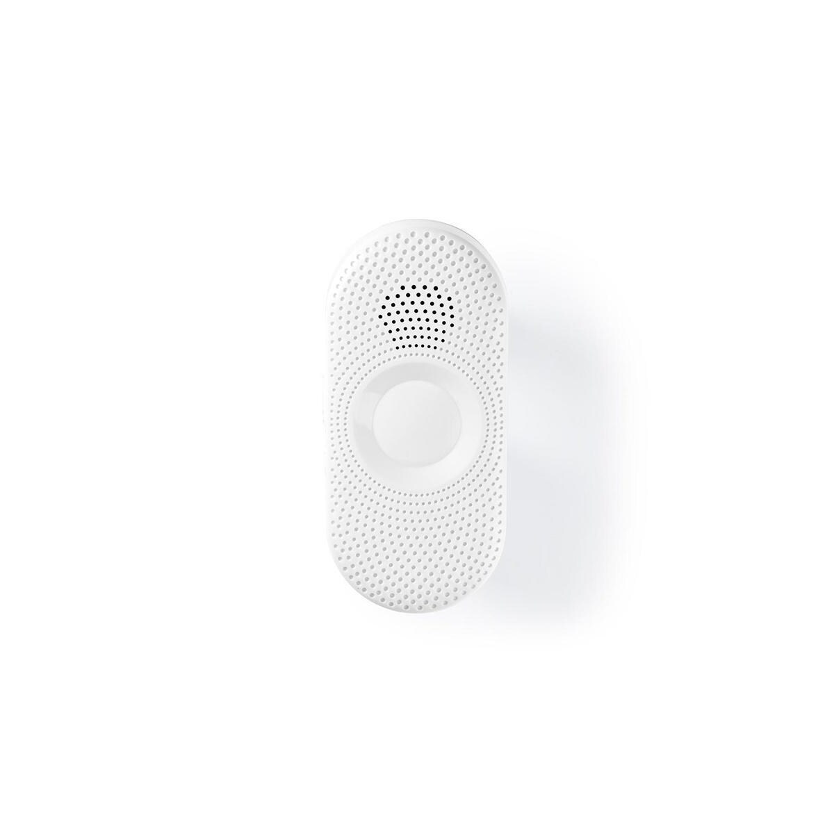 Nedis Trådløs ringeklokke Set | Nettstrøm drevet | 220 - 240 V AC 50 Hz | 1x CR2032 | Volum: 80 dB | Signalområde (siktelinje): 300 m | IP44 | Justerbar volum | 36 Melodier | 1 Mottaker | Grå / Hvit