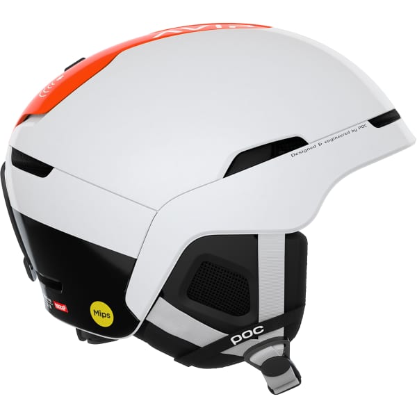 Casque de ski POC OBEX BC MIPS HYDROGEN WHITE/FLUORESCENT ORANGE AVIP