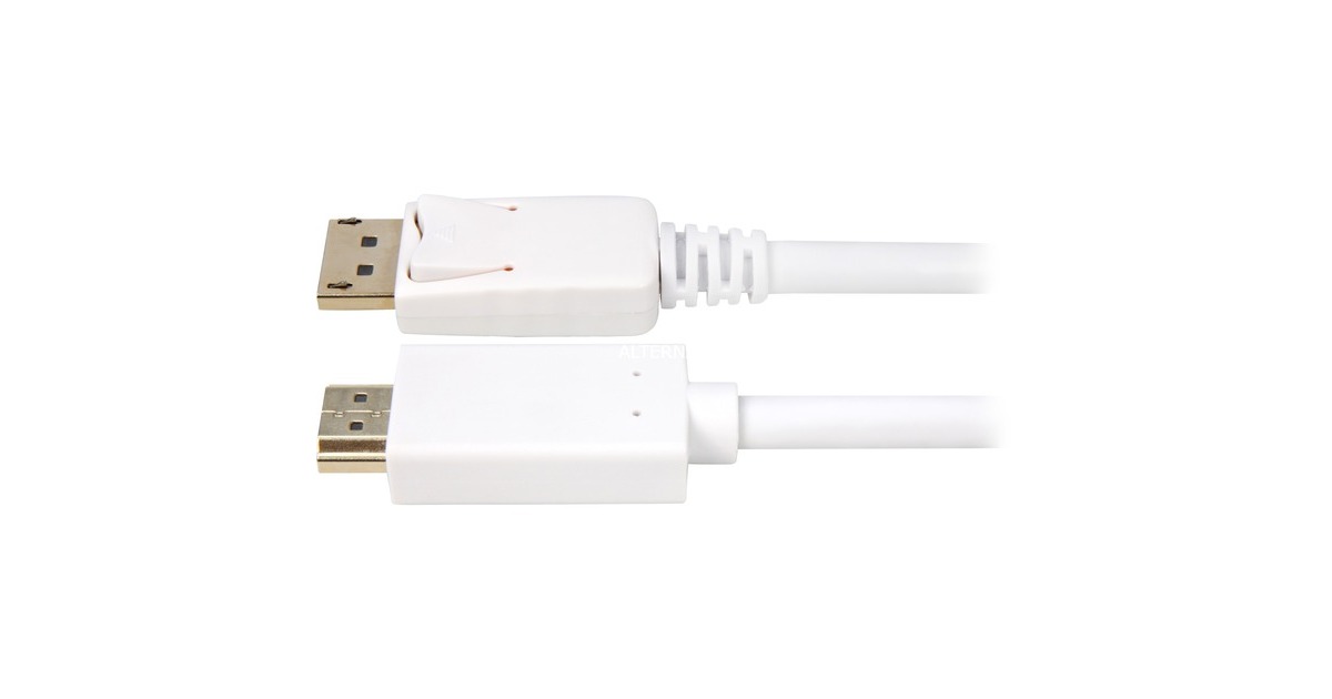 SharkoonDisplayPort 1.2 > HDMI adapter  (Wit, 1 meter, 4K)