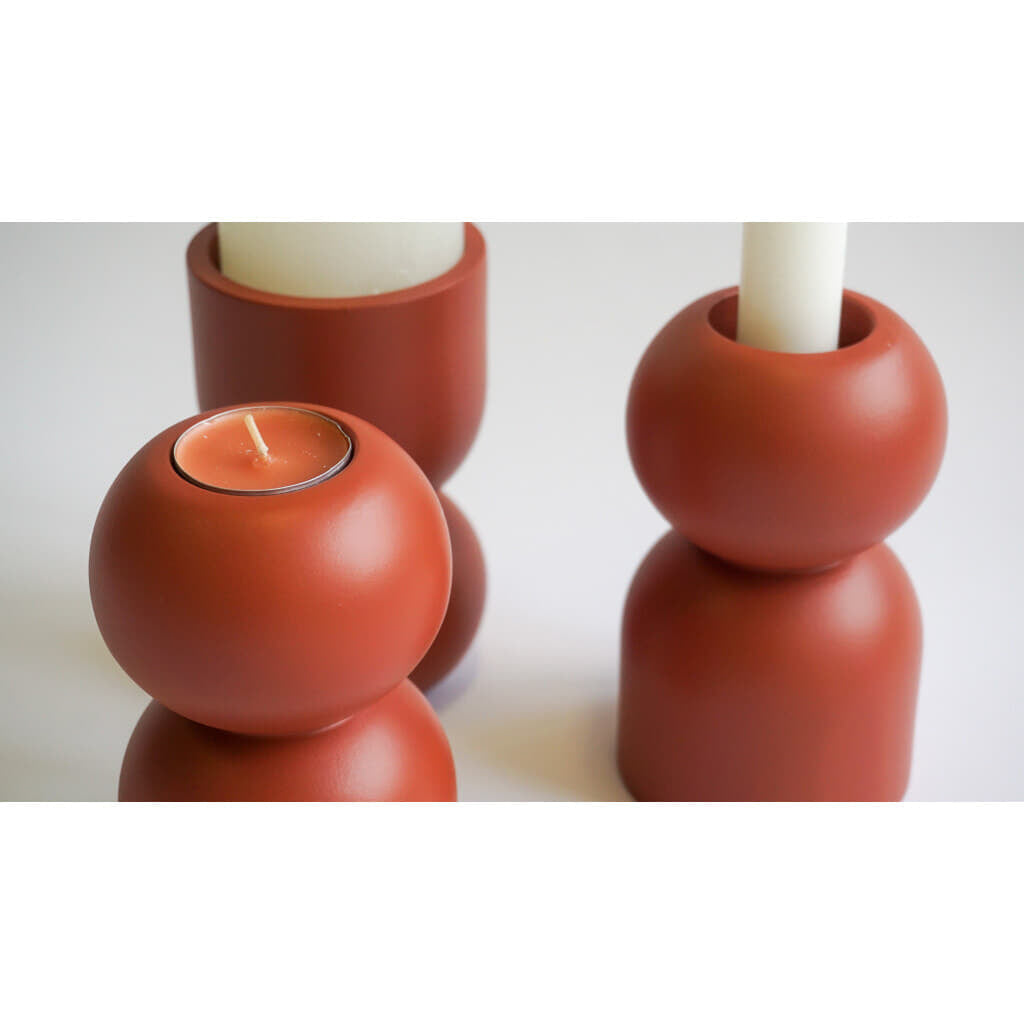 LEMON LILY Candleholder 3-in-1 low - Terra
