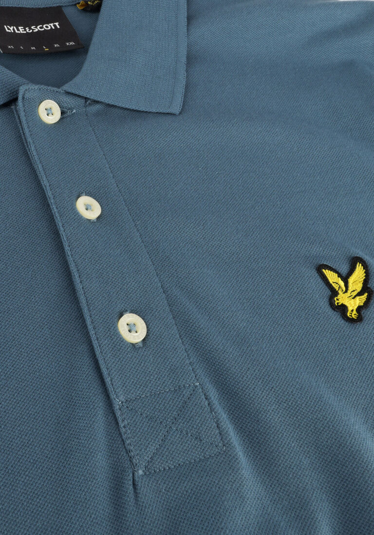 LYLE & SCOTT blauwe lyle & scott polo plain polo shirt