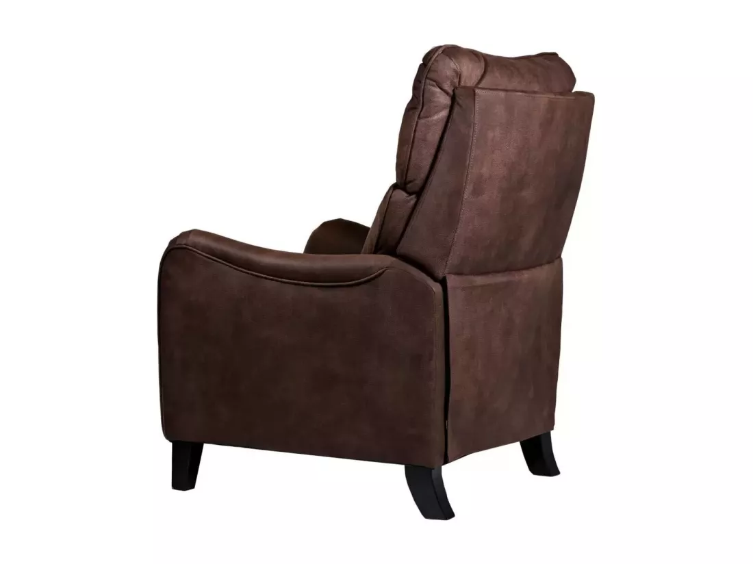 Fauteuil de relaxation manuel microfibre Mika-Couleur Marron clair
