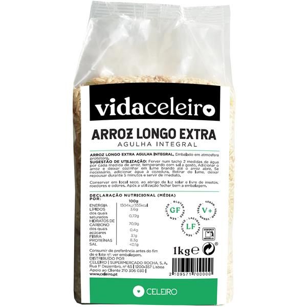 Arroz Extra Longo Agulha Integral