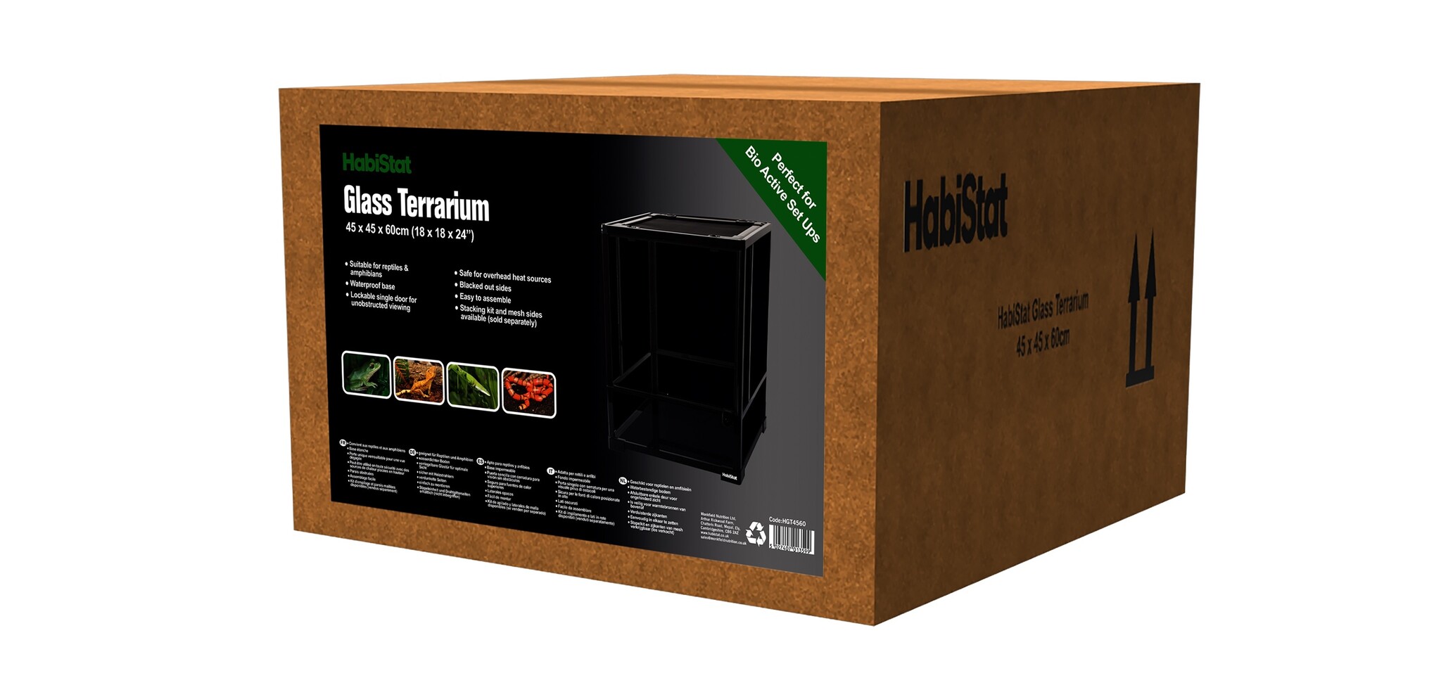 Habistat Glazen Terrarium 45x45x60cm Flat-Packed